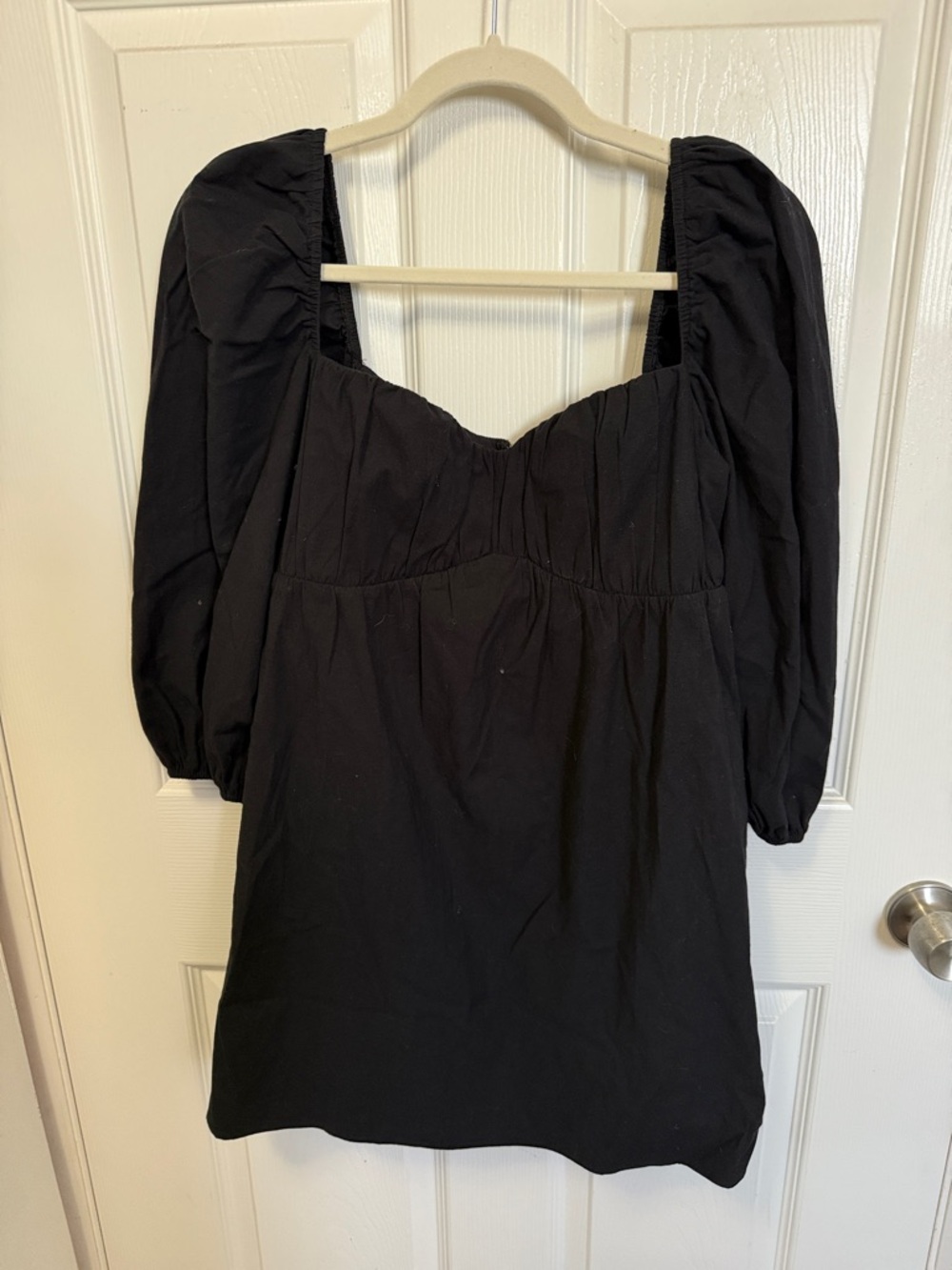 Reformation Black Farley Mini Dress